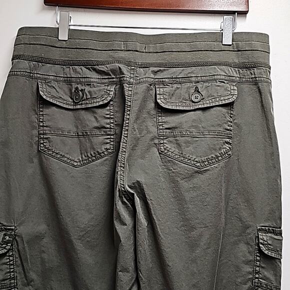 Supplies Women Pull On Drawstring Convertible Roll Up Capri/Long Hiking Pants 14 - Picture 5 of 12